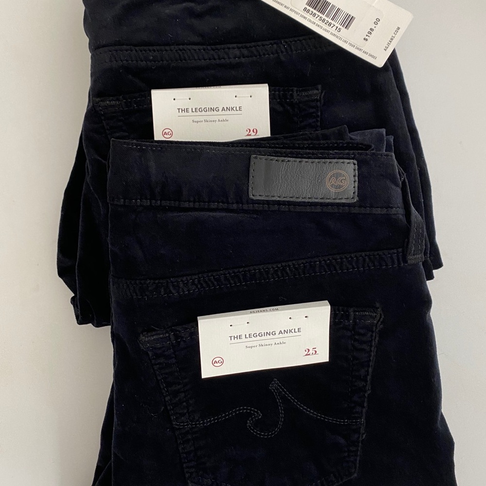 AG Black Velvet skinny Jean